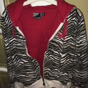 Volcom zebra print jacket